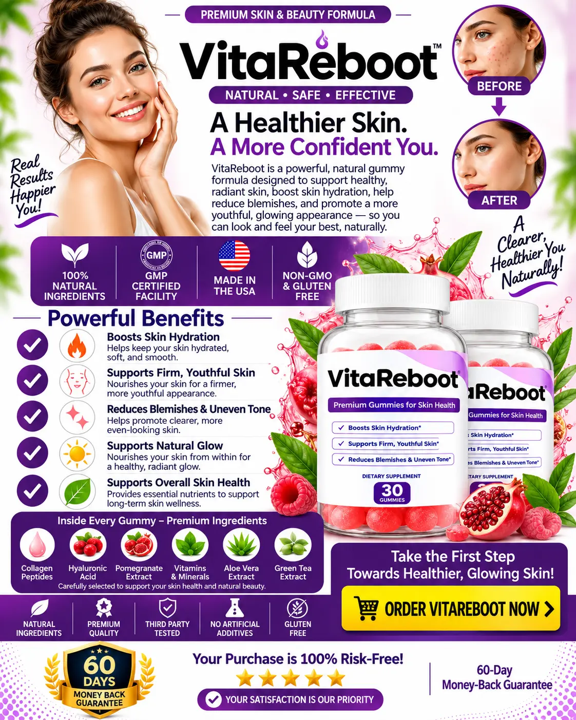 VitaReboot™ gut and skin wellness supplement for digestive balance and healthy-looking skin